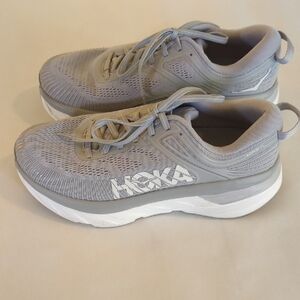 Hoka Bindi 7 Light Gray Athletic Shoes